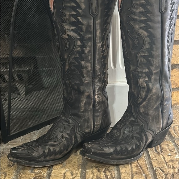 Dan Post Hallie Black Leather women’s Western Boots size 9 - Picture 3 of 10